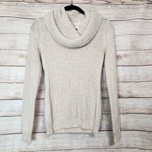 Angel Of The North Anthropologie Women's Size S Cowl Neck Sweater Beige